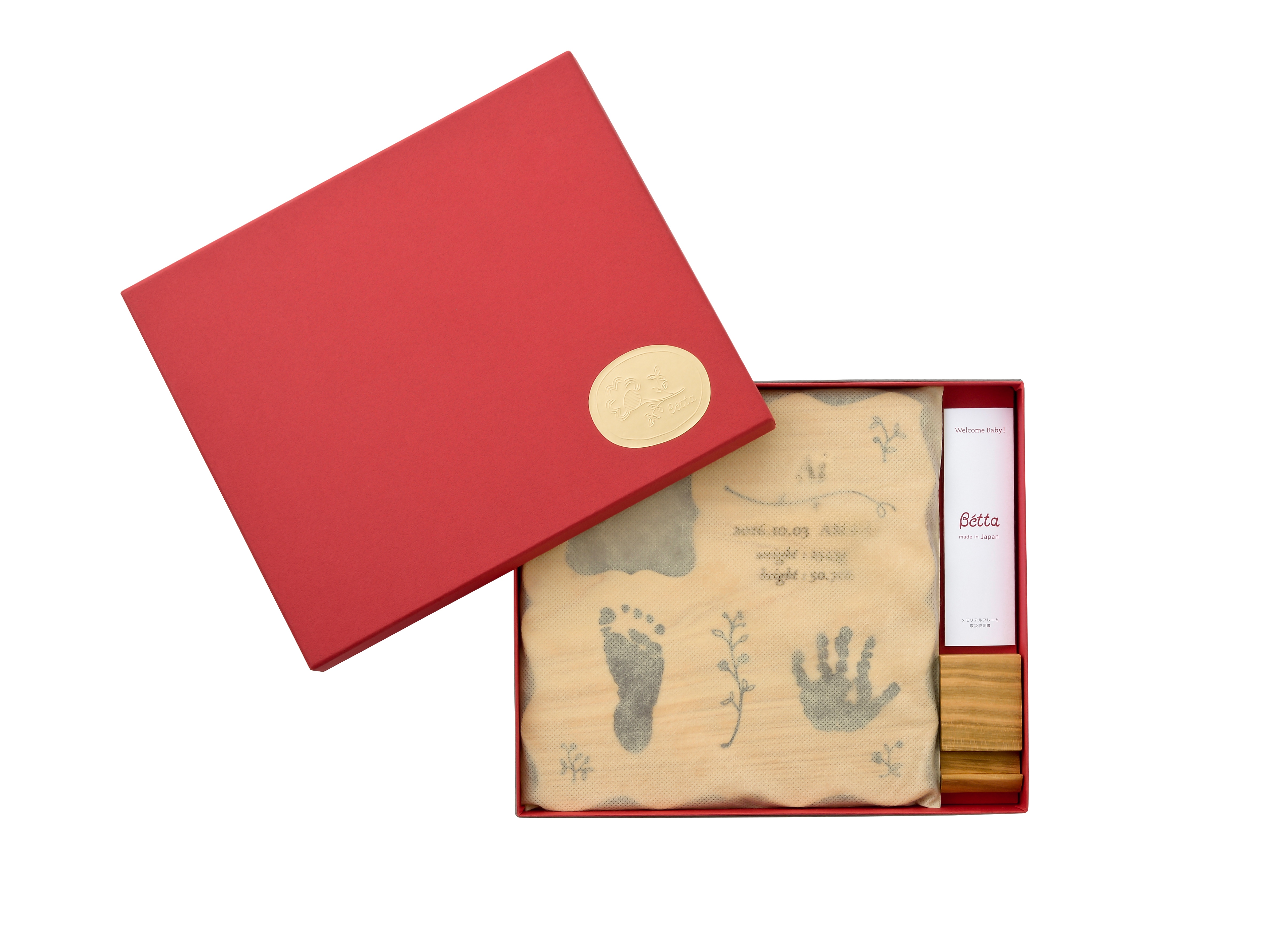 赤いギフトボックス入りパッケージ