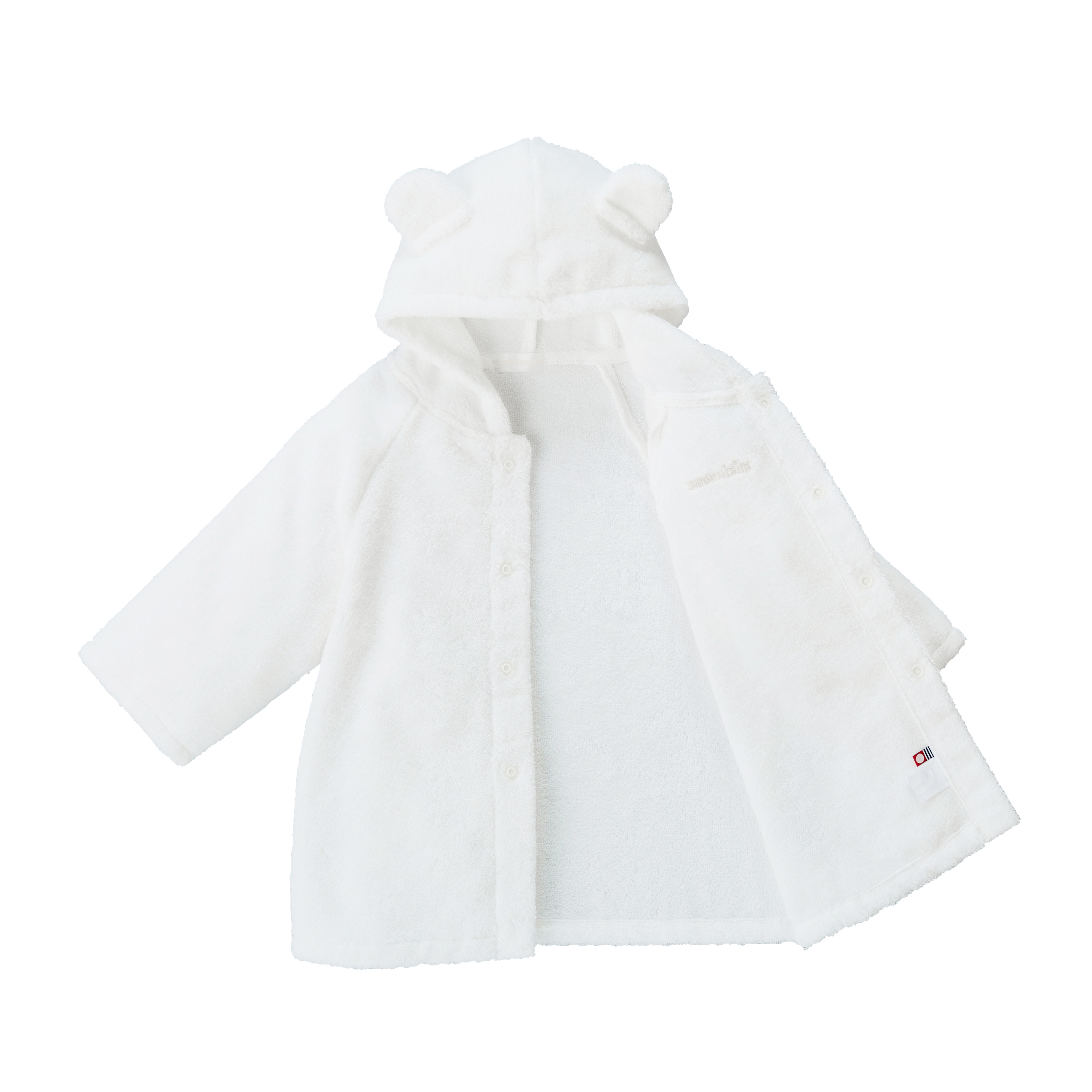 バスローブ内側 - スナップボタン＆タグディテール