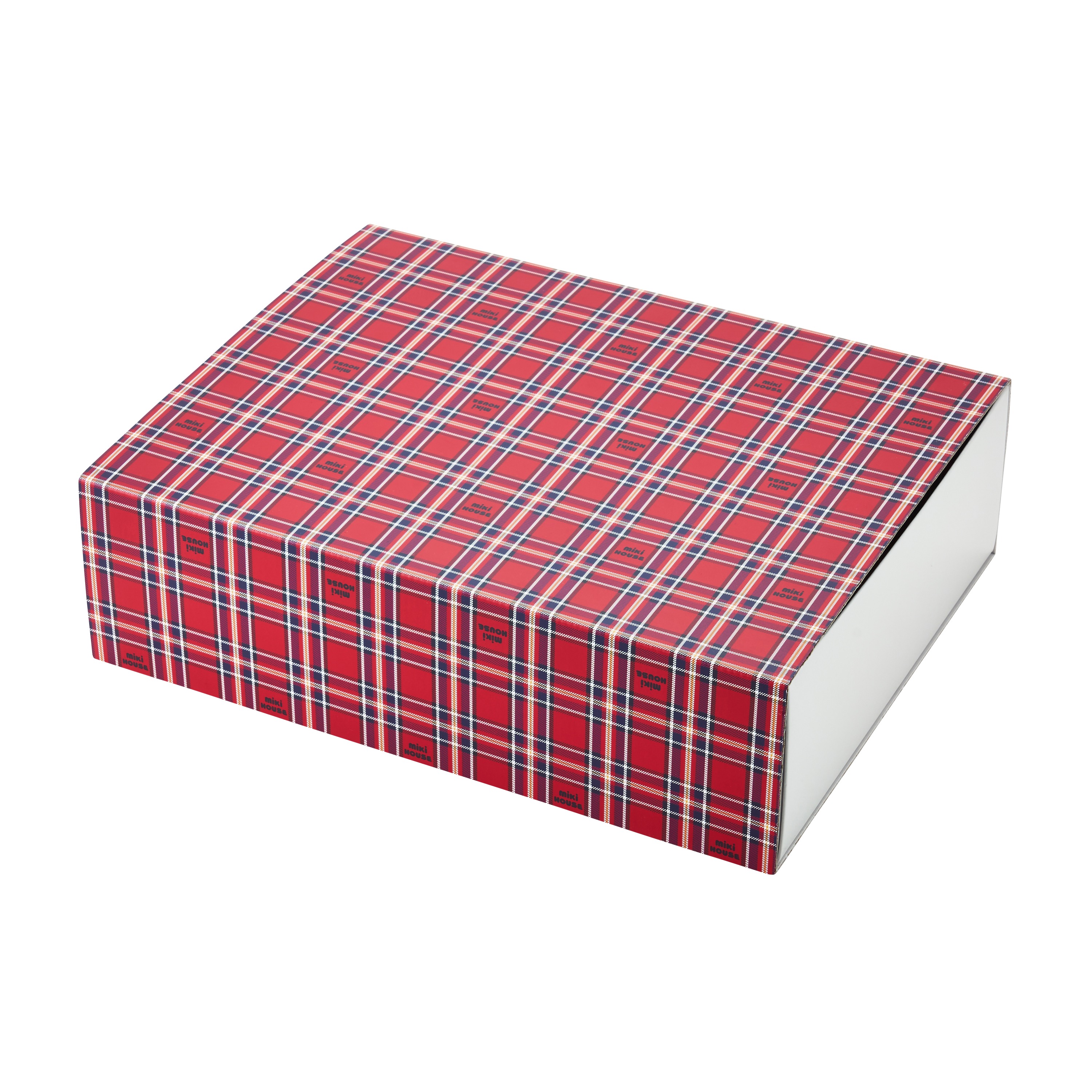 ミキハウスチェック柄ギフトボックス